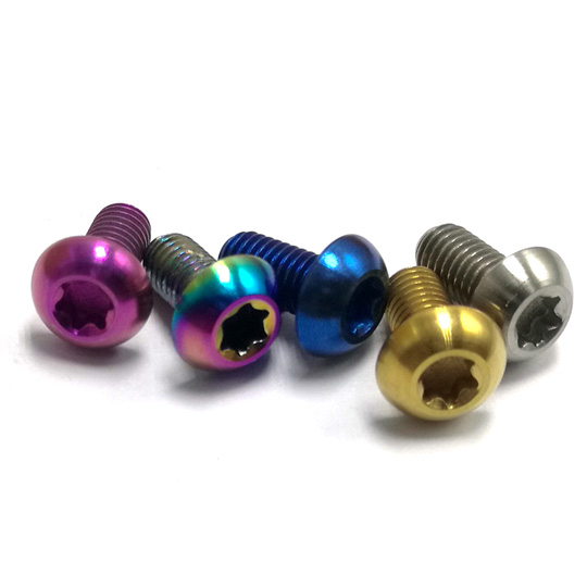 Color Titanium MTB Bicycle Disc Rotor Bolts T25 M5 x 10mm